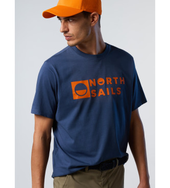 North Sails Grafisk kortrmet T-shirt bl