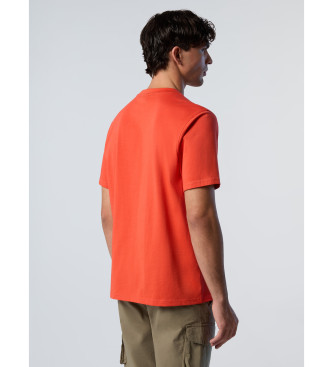 North Sails T-shirt grfica de manga curta cor de laranja