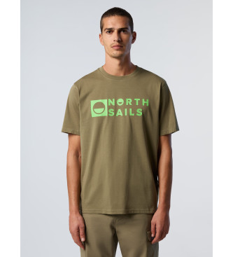 North Sails T-shirt grfica de manga curta verde