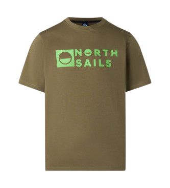 North Sails T-shirt grfica de manga curta verde