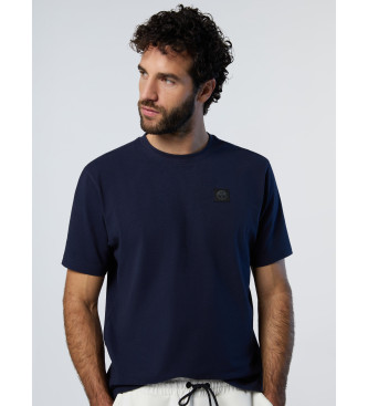 North Sails T-shirt de malha elstica azul-marinho