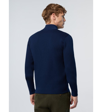 North Sails Maglione blu scuro con zip intera da 12 AGG