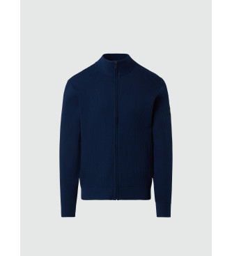 North Sails Maglione blu scuro con zip intera da 12 AGG