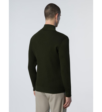 North Sails Maglione verde con zip intera 12Gg