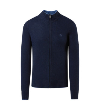 North Sails Maglione blu scuro con zip intera 7Gg