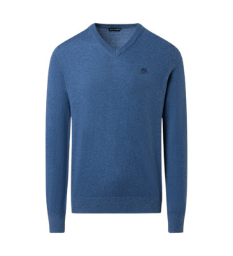 North Sails Micro-Streifen-Pullover blau