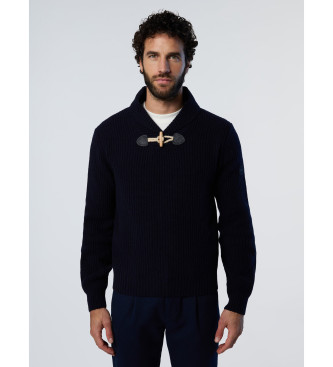 North Sails Maglione con alamari scialle blu scuro