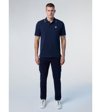 North Sails Poloshirt met blauw logo