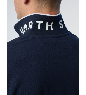 North Sails Polo shirt with logo on collar navy