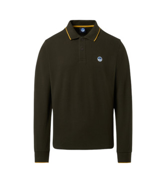 North Sails Poloshirt met logo op kraag groen