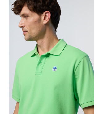 North Sails Polo con parche con logotipo verde lima