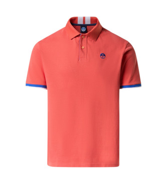 North Sails Polo orange  manches courtes