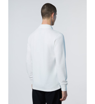 North Sails Poloshirt met lange mouwen en witte ritssluiting