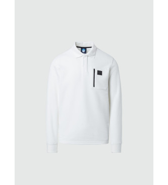 North Sails Poloshirt met lange mouwen en witte ritssluiting