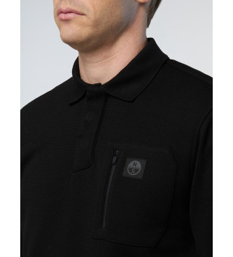 North Sails Langarm-Poloshirt mit Reiverschluss schwarz