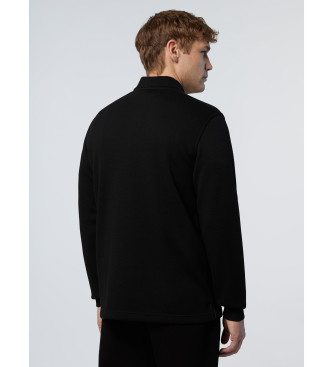 North Sails Long sleeve polo shirt with zip black