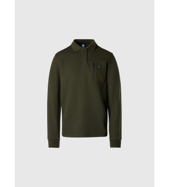 North Sails Langrmet poloshirt med grn lynls