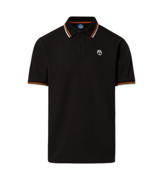 North Sails Polo nera a maniche lunghe