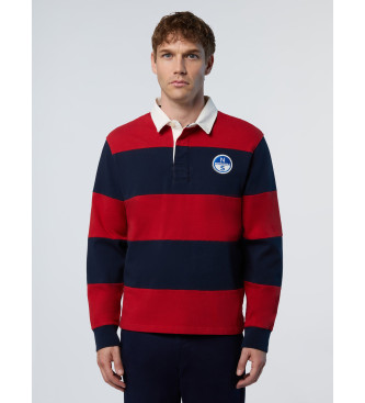 North Sails Rugby poloshirt rood, marine 