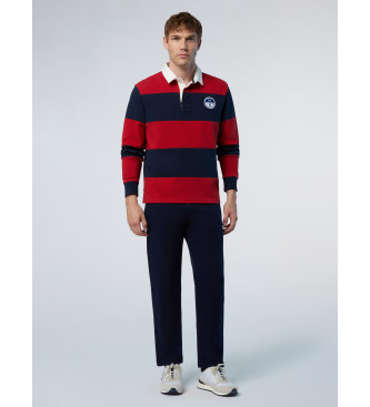 North Sails Rugby polo shirt red, navy 