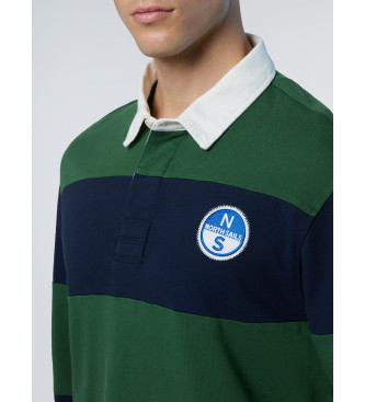 North Sails Polo de rugby vert, marine