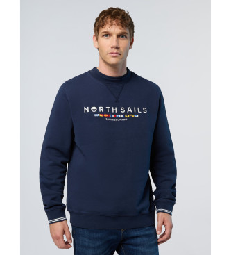 North Sails Sweatshirt mit Stickerei der Marineflagge