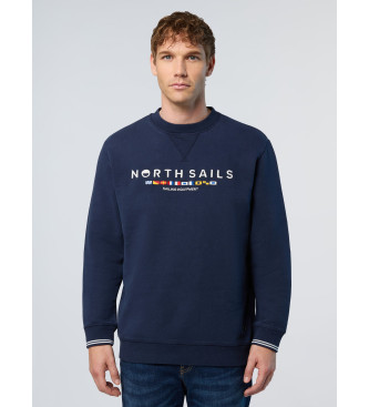 North Sails Sweatshirt with navy flag embroidery