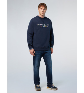 North Sails Sweatshirt with navy flag embroidery