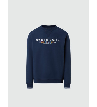 North Sails Sweatshirt with navy flag embroidery