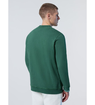 North Sails Sweatshirt mit grner Flaggenstickerei