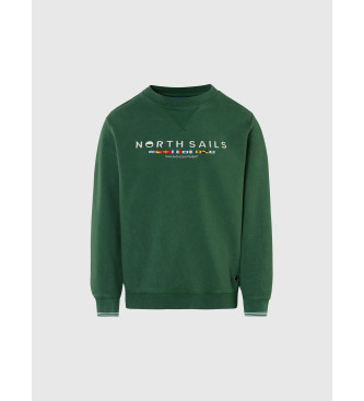 North Sails Sweatshirt met geborduurde groene vlag