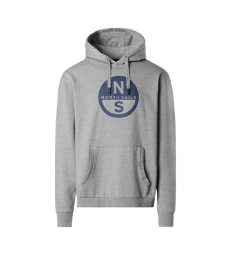 North Sails Sweatshirt com logtipo cinzento