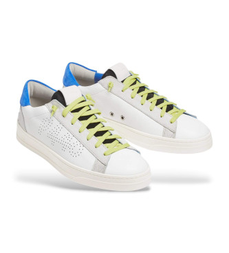 P448 Lederschuhe Jackc 130 wei�. blau