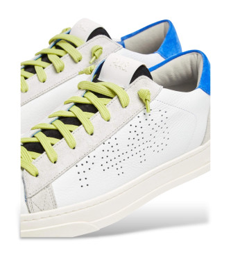 P448 Lederschuhe Jackc 130 wei�. blau