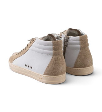 P448 Buty ze skóry Skate 60 białe