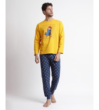 Aznar Innova Paw Long Sleeve Pyjamas yellow