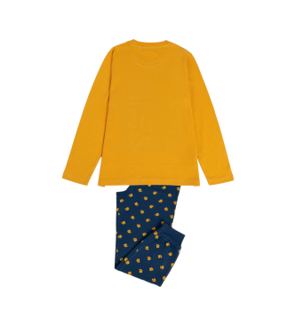 Aznar Innova Paw Long Sleeve Pyjamas yellow