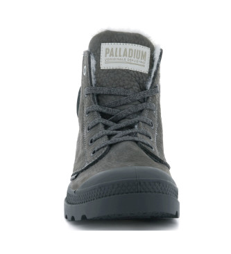 Palladium Pampa Hi Zip WI sivi usnjeni škornji