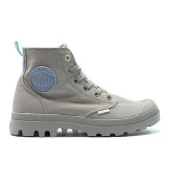 Palladium Pampa Monopop enkellaarsjes grijs