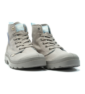 Palladium Pampa Monopop enkellaarsjes grijs