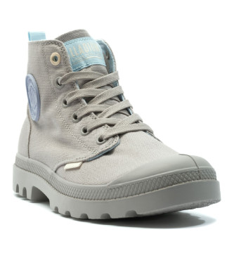 Palladium Pampa Monopop enkellaarsjes grijs