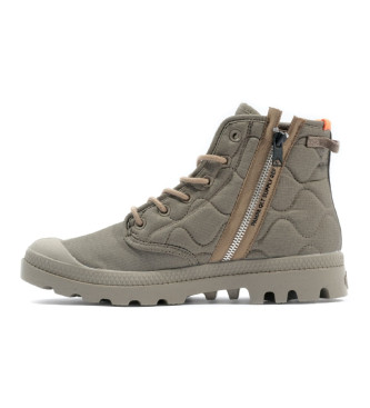 Palladium Bottes vertes Pampa Re-Quilted