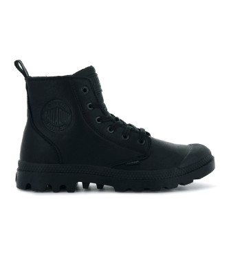 Palladium Stivali Pampa Zip in pelle nera