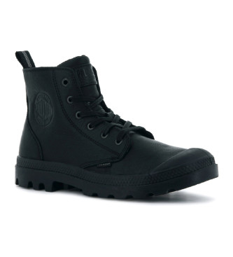 Palladium Botas de piel  Pampa Zip negro