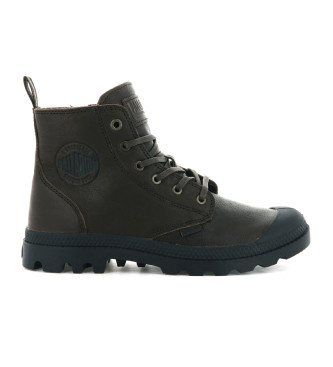 Palladium Botas de piel  Pampa Zip negro