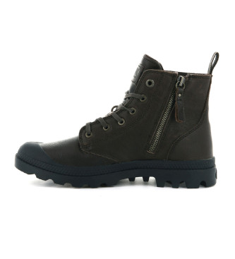 Palladium Pampa Zip Lederstiefel schwarz