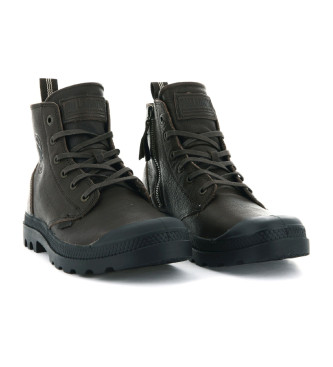 Palladium Botas de piel  Pampa Zip negro