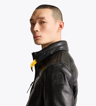 Parajumpers Giacca di Pelle Ernie nera