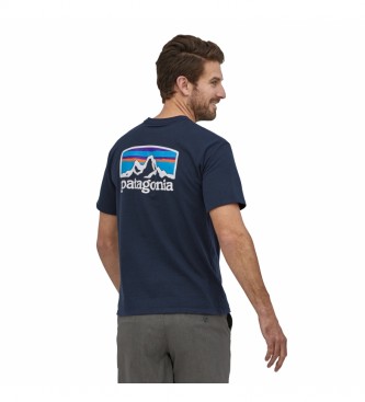 Patagonia Camiseta Fitz Roy Horizons Responsibili-Tee marinha masculina