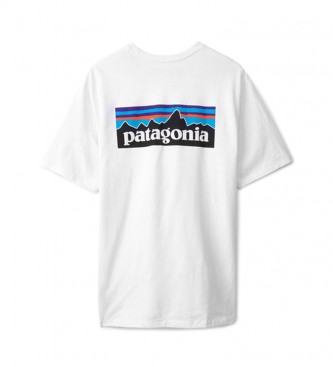 Patagonia T-shirt Hommes P-6 Logo Pocket Responsibili-Tee blanc